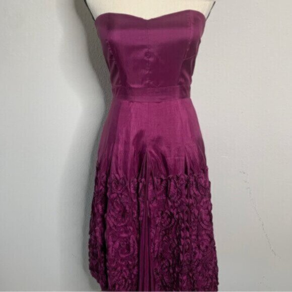 Jessica Simpson Purple Strapless Fit & Flare Cocktail Dress - Picture 7 of 13